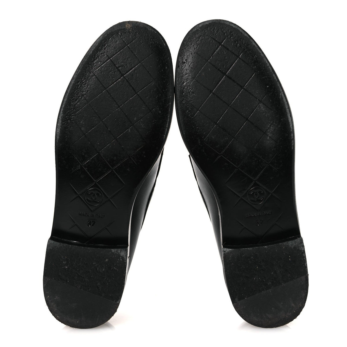 Lambskin Quilted CC Turnlock Loafers 37 Black 37 Black