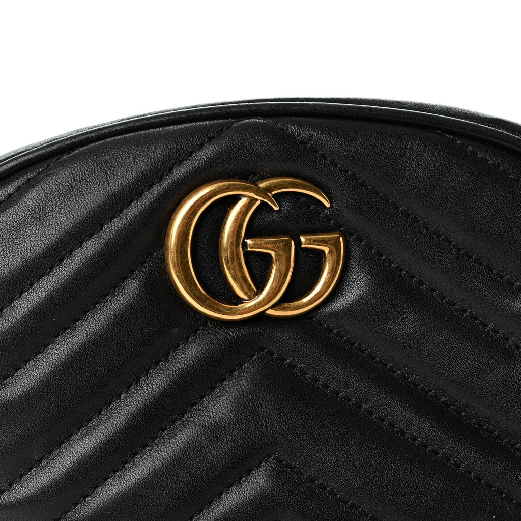 Calfskin Matelasse GG Marmont Belt Bag 85 34 Black