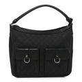 Monogram Medium Abbey Pocket Hobo Tote Black