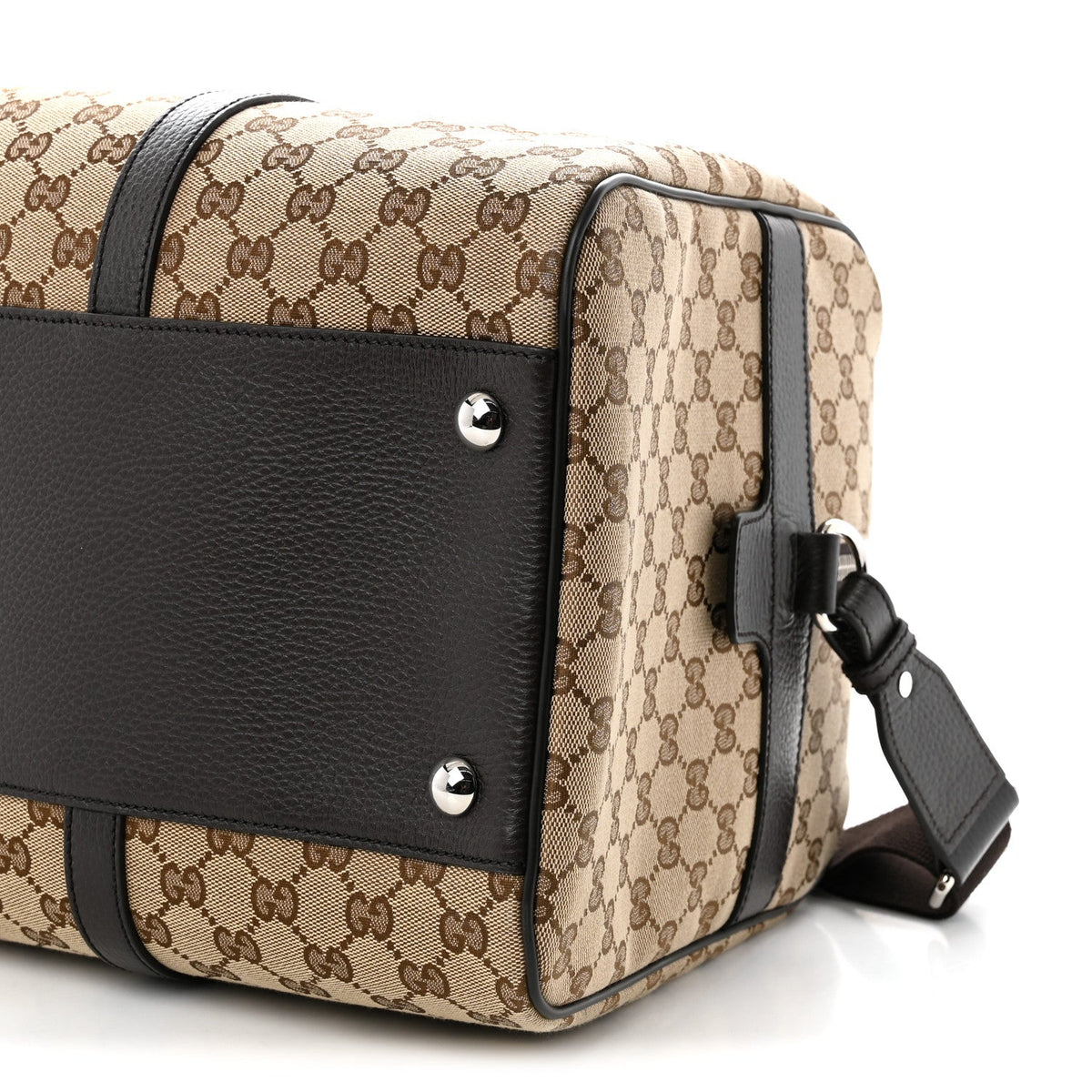 Monogram Dollar Calfskin Boston Duffle Bag Beige Ebony Testa di Moro Marrone Scuro