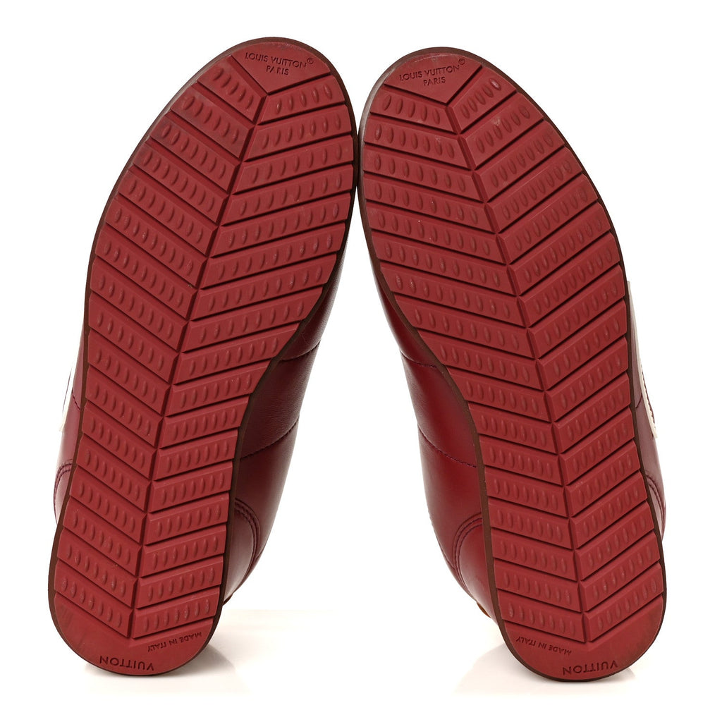 Lambskin Vachetta Mens LV Buttersoft Sneakers 10 Bordeaux
