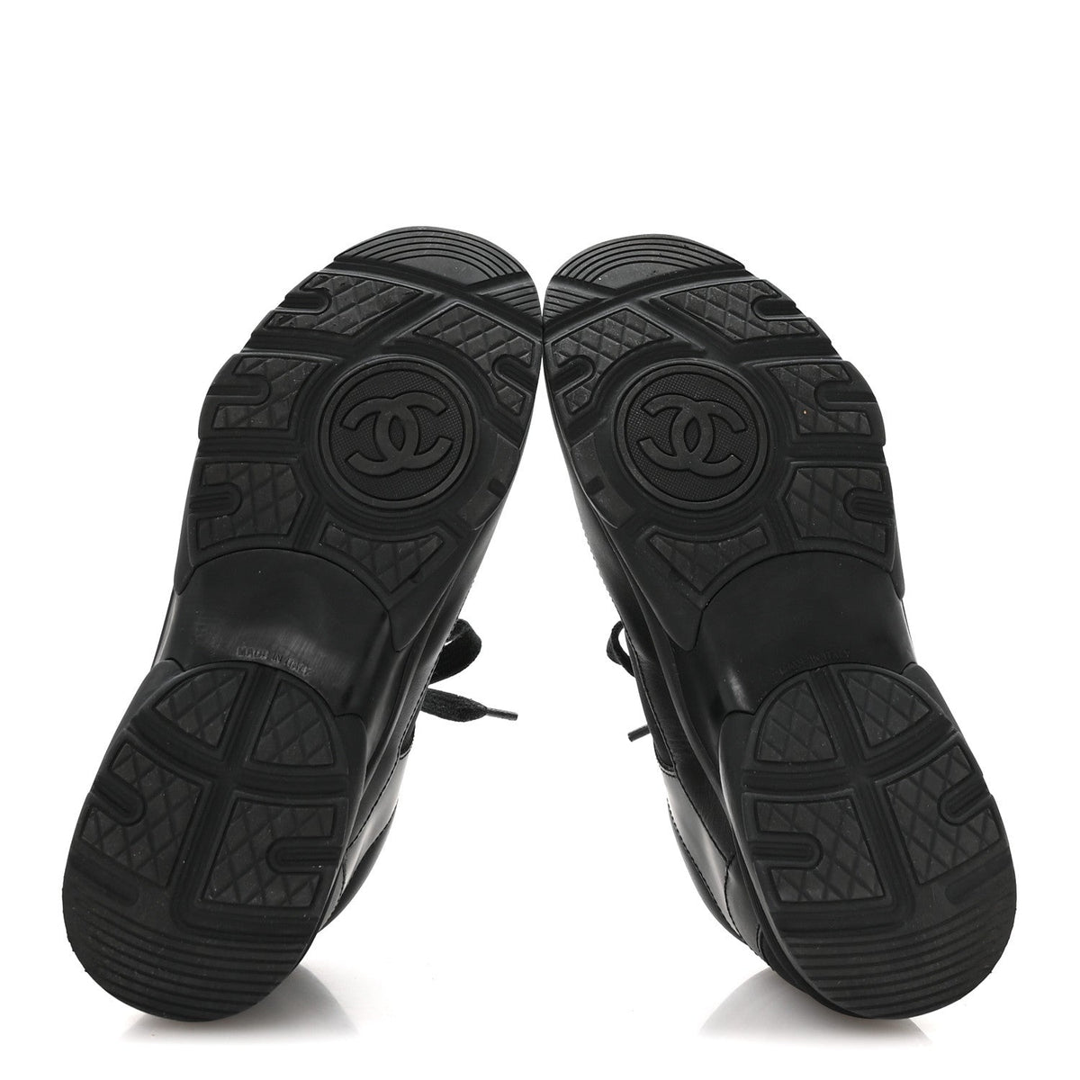 Calfskin Lambskin CC Uniform Sneakers 40 Black