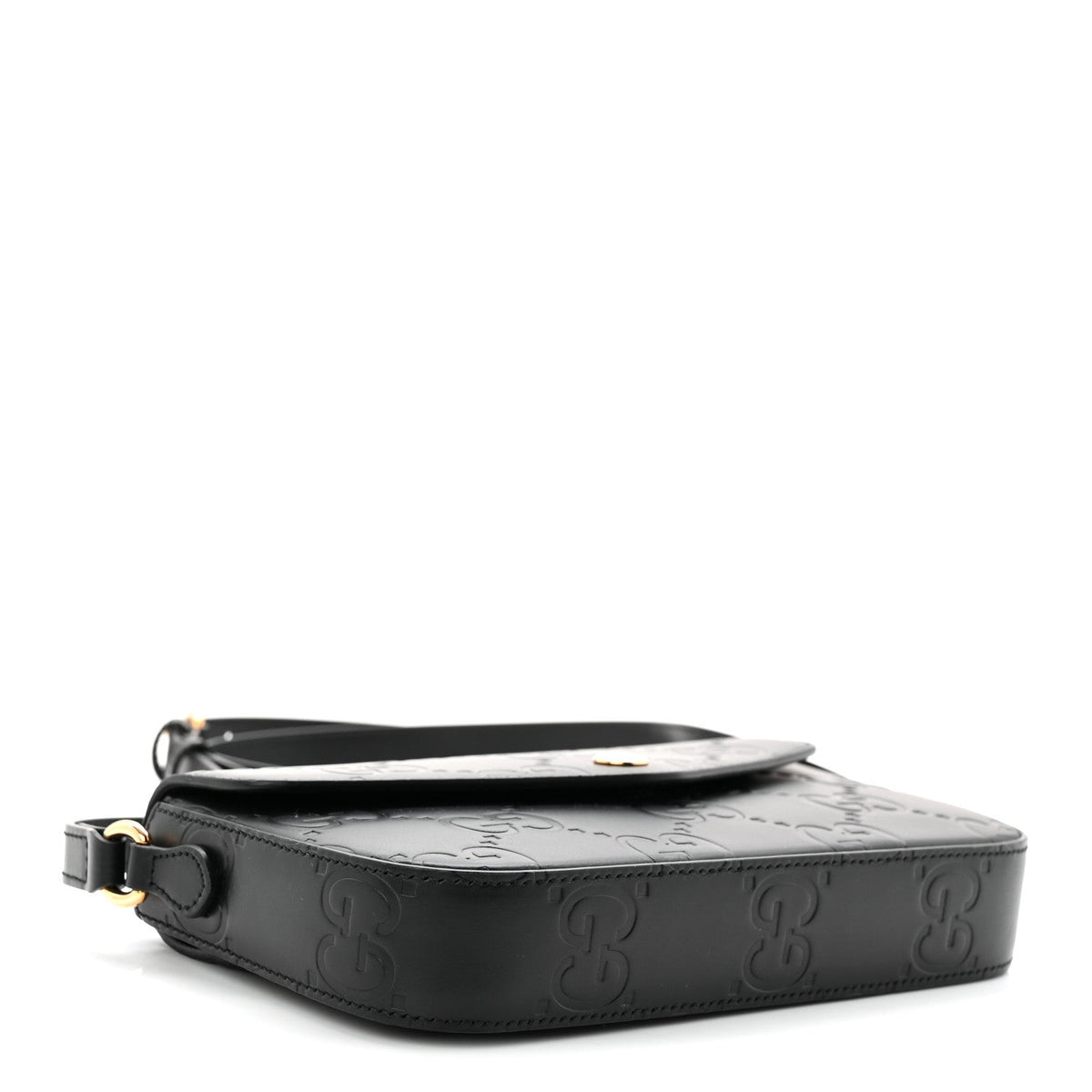 Gilbert Calfskin GG Super Mini Shoulder Bag Black