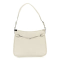 Calfskin Horsebit Slim Shoulder Bag White