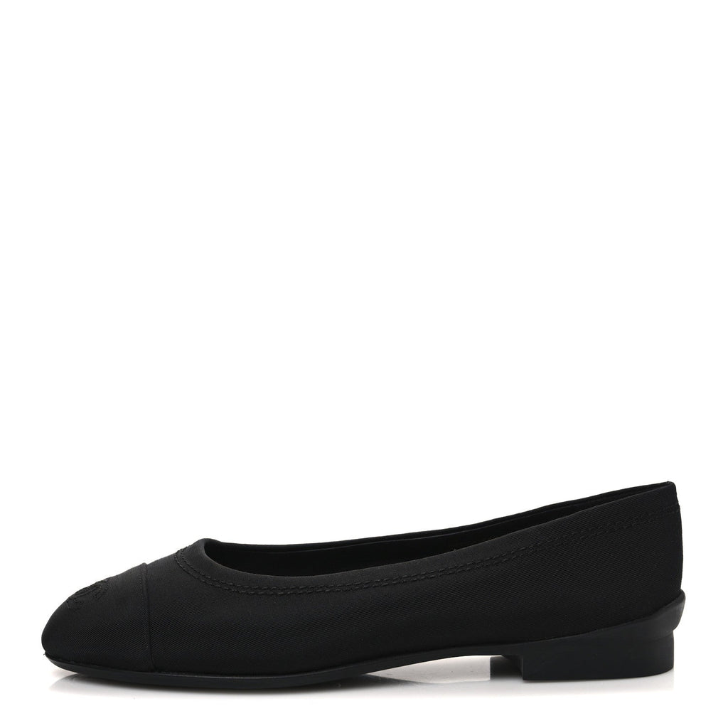 Grosgrain Cap Toe Uniform Ballerina Flats 36.5 Black