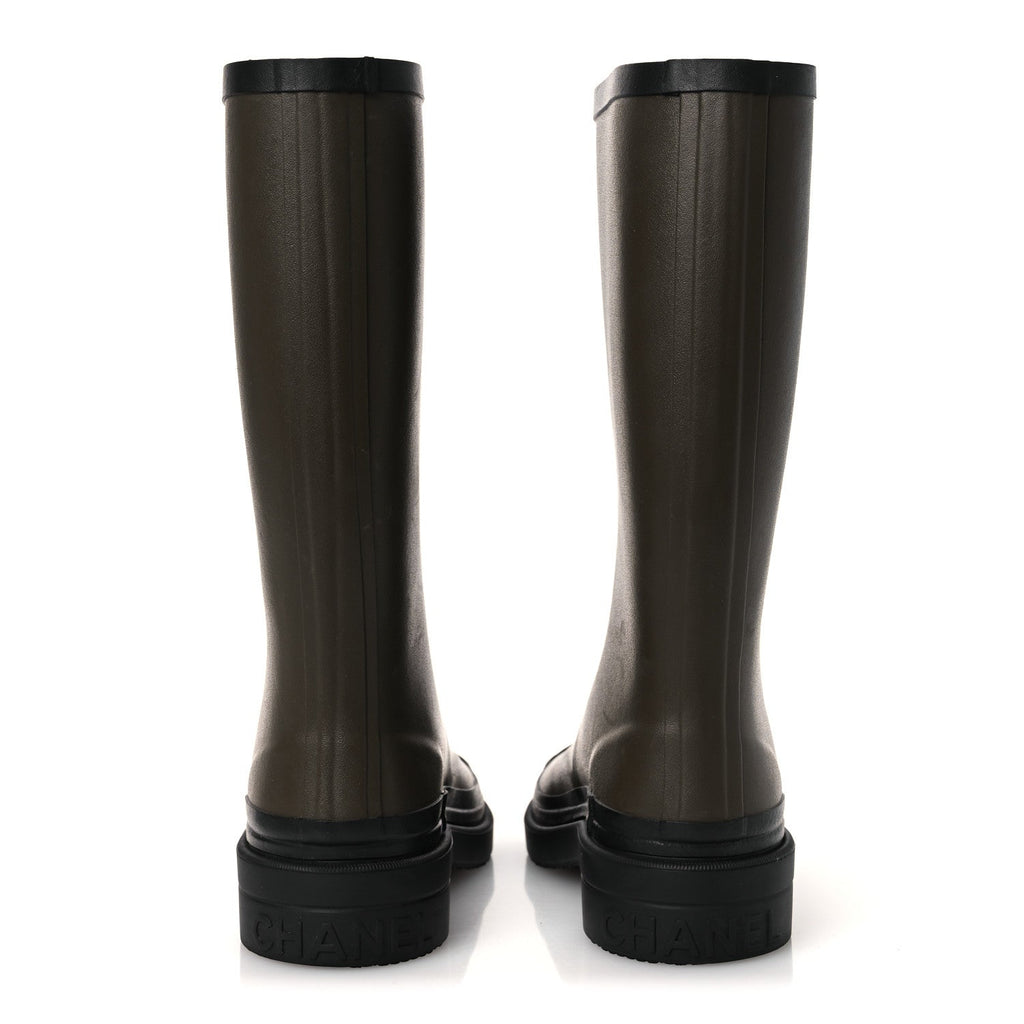 Caoutchouk CC High Boots 35 Khaki Black