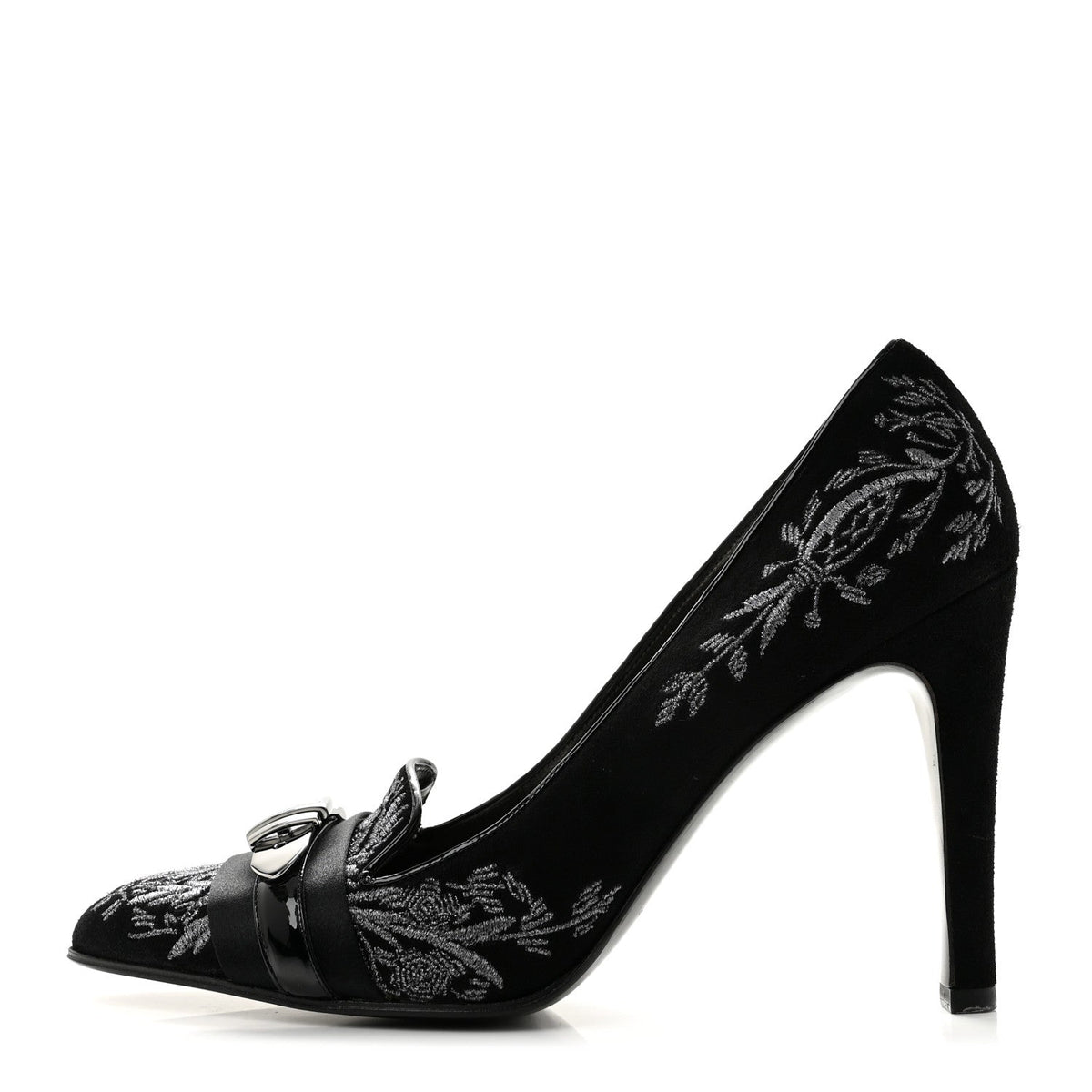 Suede Brocade Pumps 9 Black