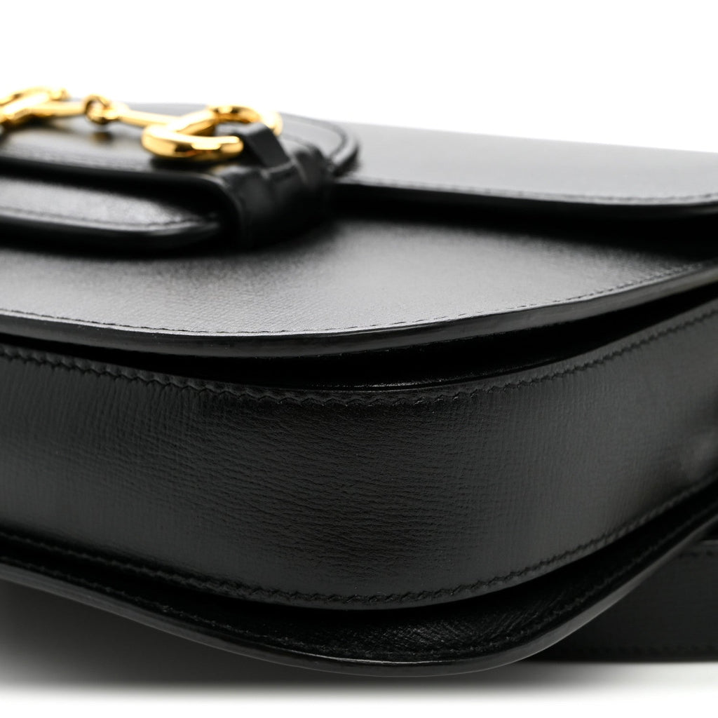 Azalea Calfskin Horsebit 1955 Shoulder Bag Black