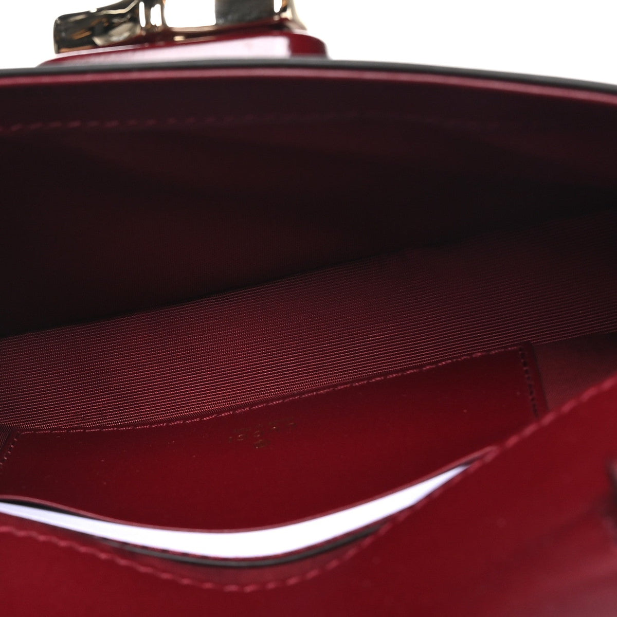 Shiny Calfskin Small Bamboo Night Bag Rosso Ancora