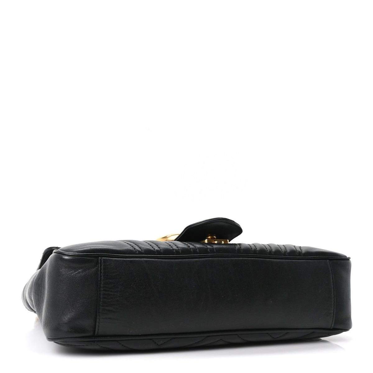 Calfskin Matelasse Medium GG Marmont Shoulder Bag Black