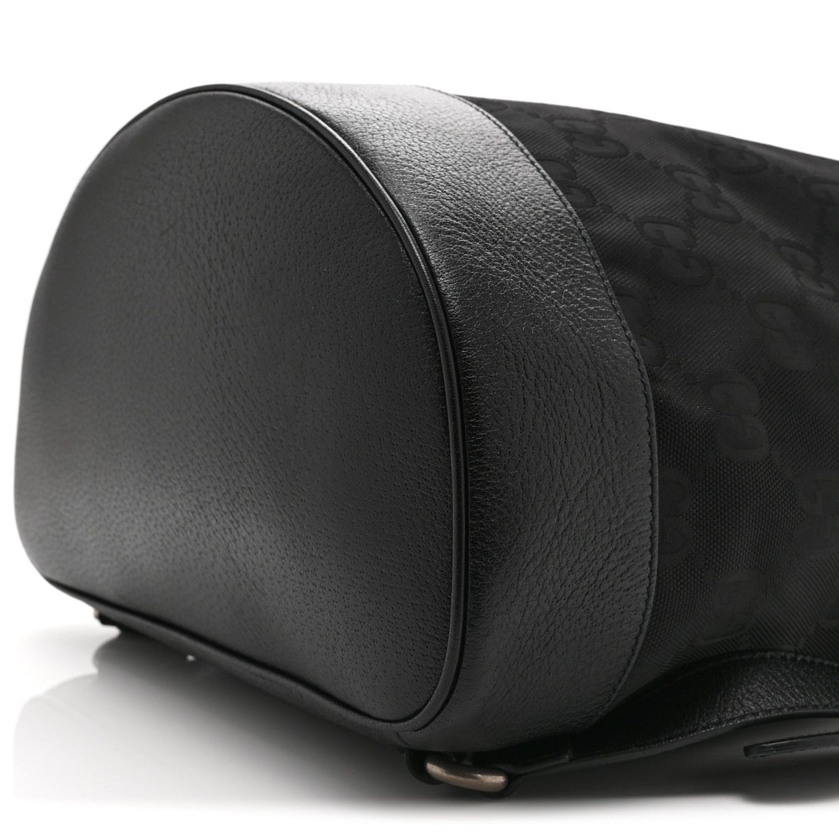 Econyl Nylon Monogram Off The Grid Drawstring Bucket Backpack Black
