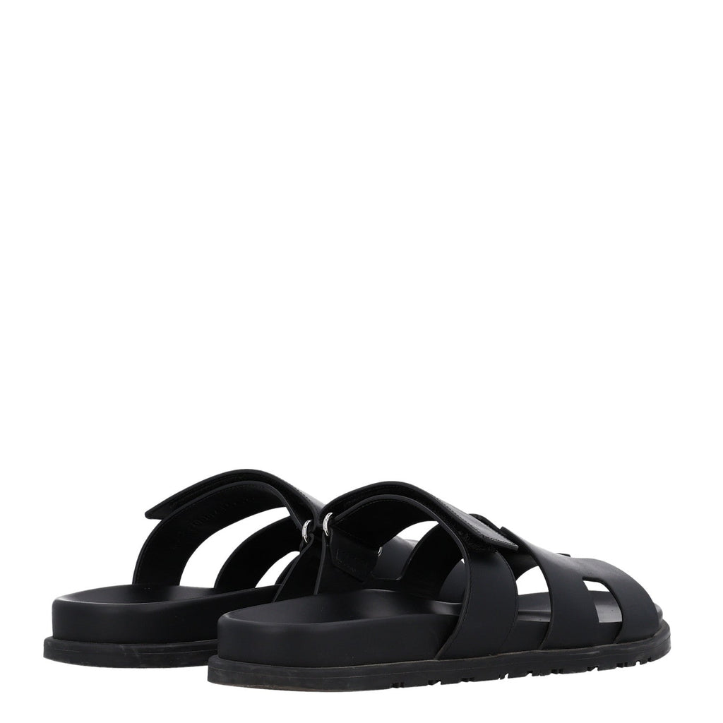 Calfskin Mens Chypre Sandals 42 Black