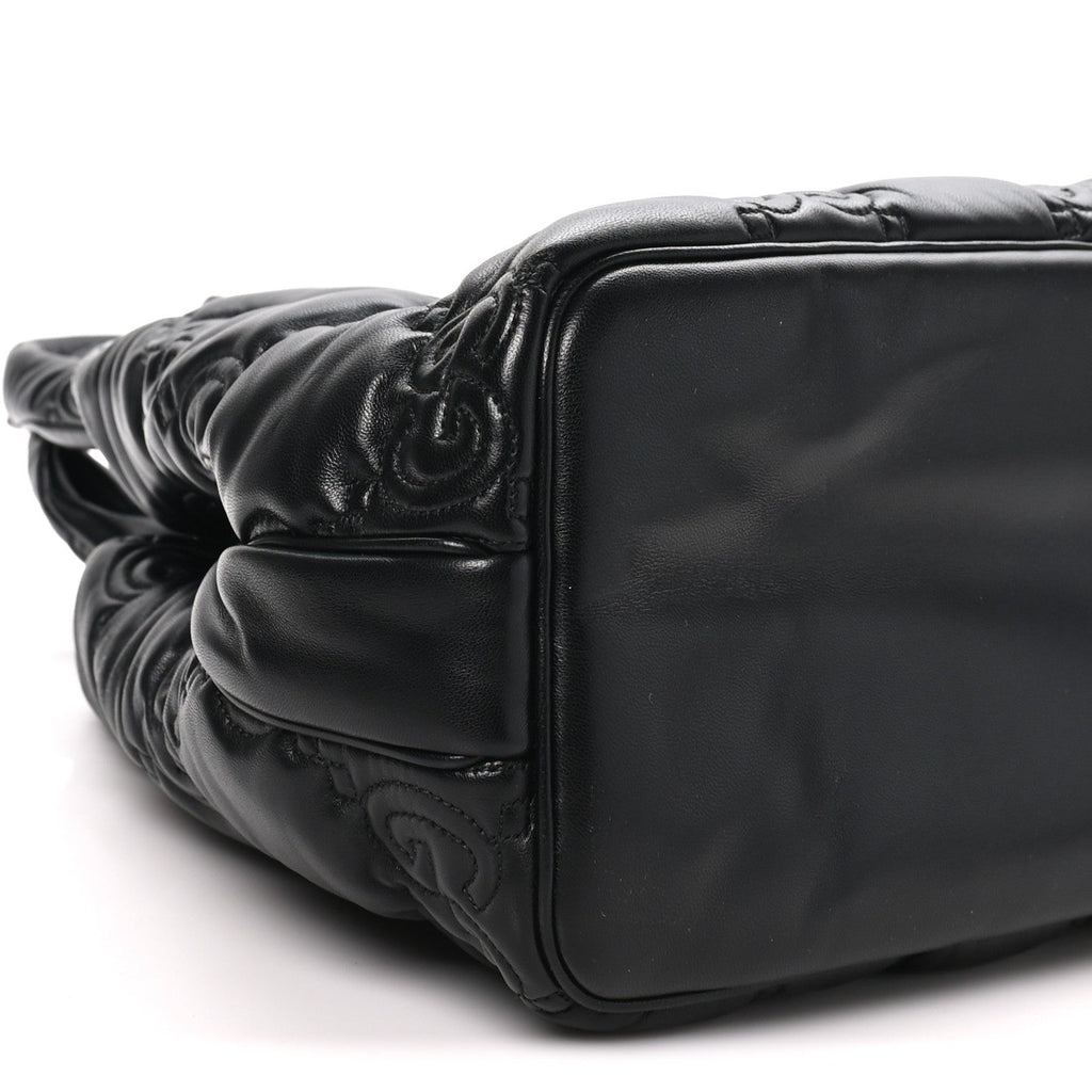 Calfskin GG Matelasse Large Tote Black