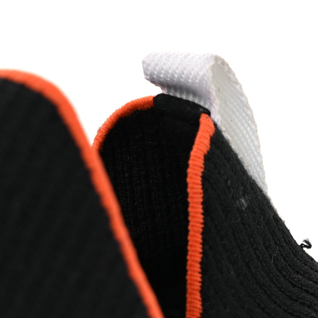 Knit Suede Goatskin Womens Crew Sneakers 39.5 Black White