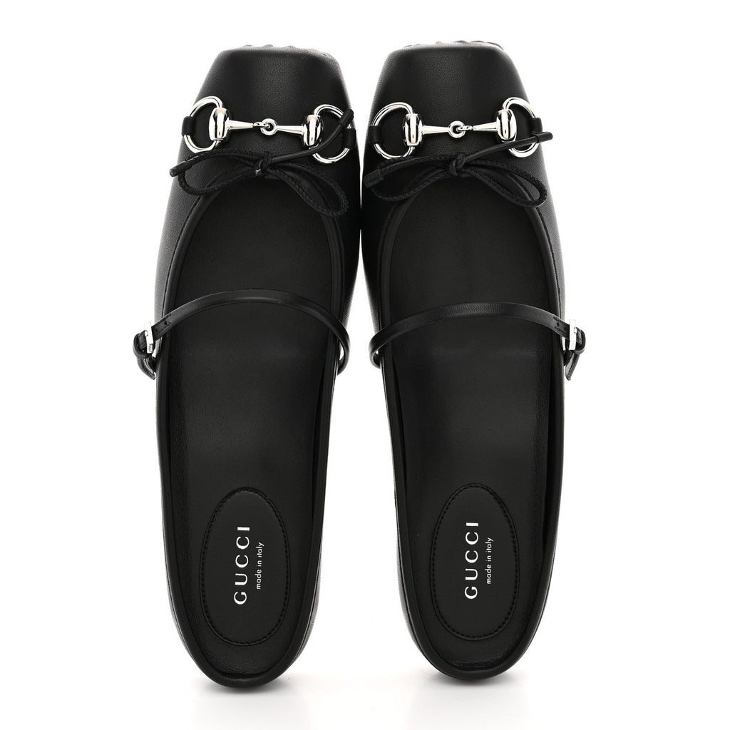 Calfskin Horsebit Ballet Mules 37 Black