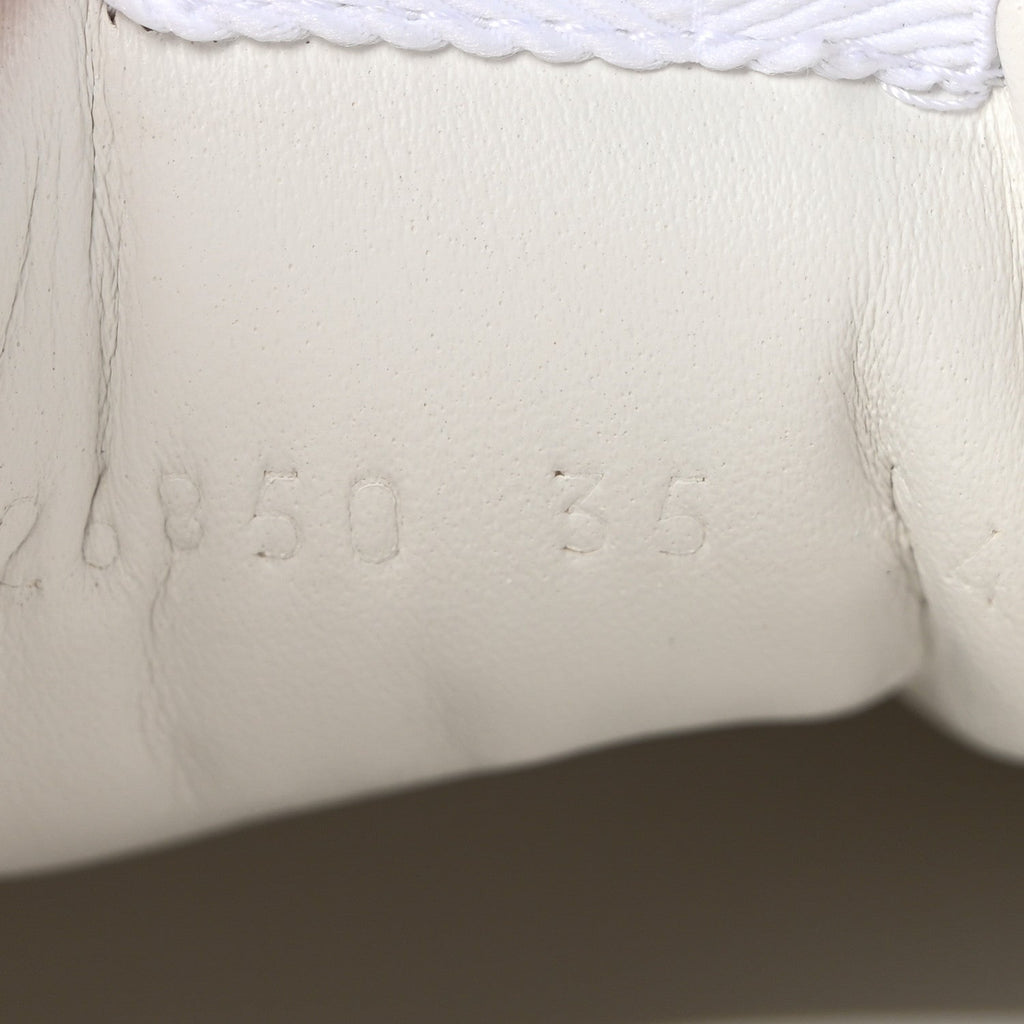Calfskin GG Supreme Monogram Perforated Womens Platform 55mm Sneakers 35 Beige Ebony Sugar Pink Crop Shine Purple