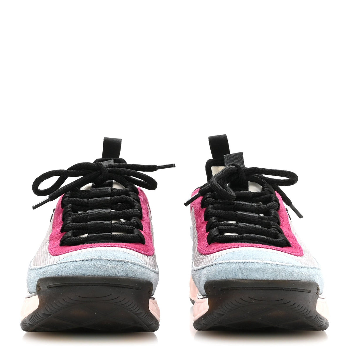 Fabric Suede CC Sneakers 36 Light Grey Light Blue Fuchsia
