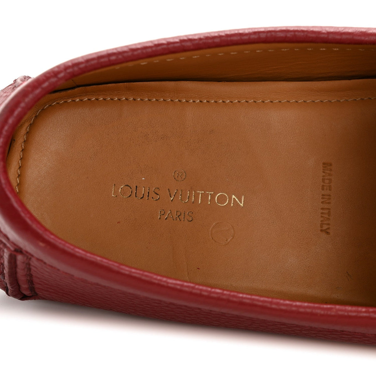 Calfskin Mens Monte Carlo Car Shoe Moccasin Loafers 9 Red