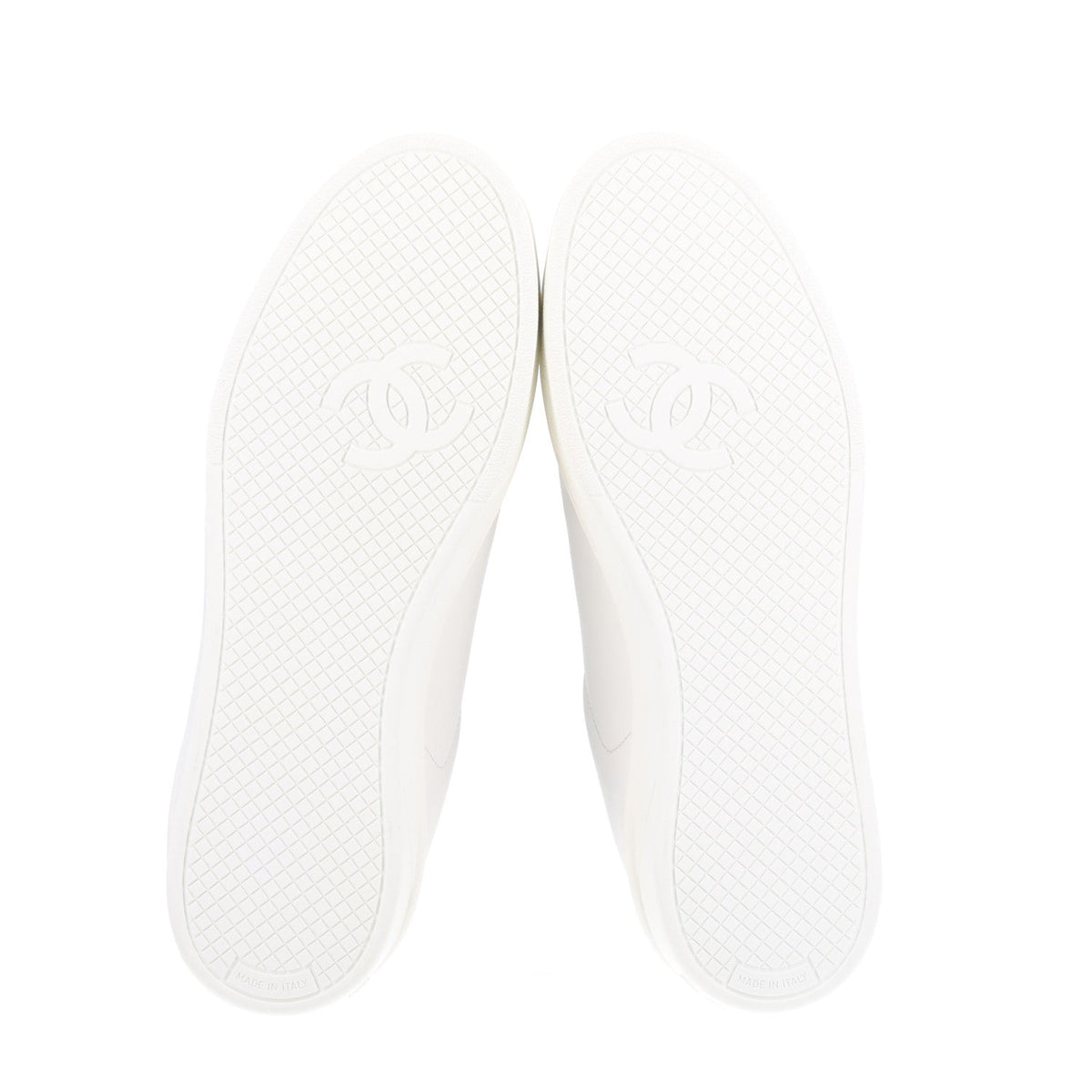 Calfskin CC Womens Sneakers 37.5 White