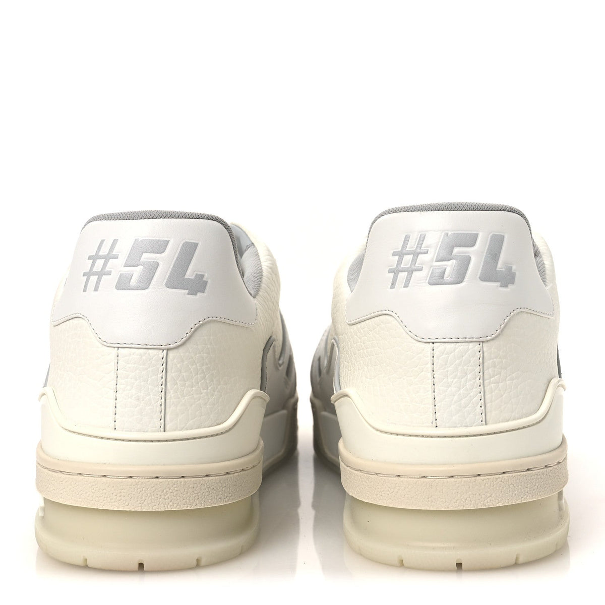 Calfskin Mens LV Trainer Sneakers 10 White