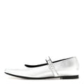 Metallic Goatskin Jane Ballet Flats 39 Gris Argente
