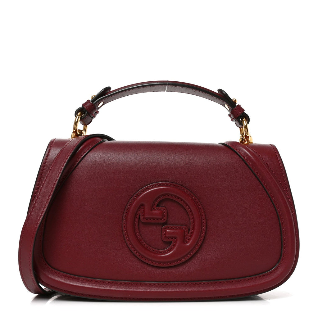 Roxy Calfskin Medium Blondie Top Handle Bag Rosso Ancora