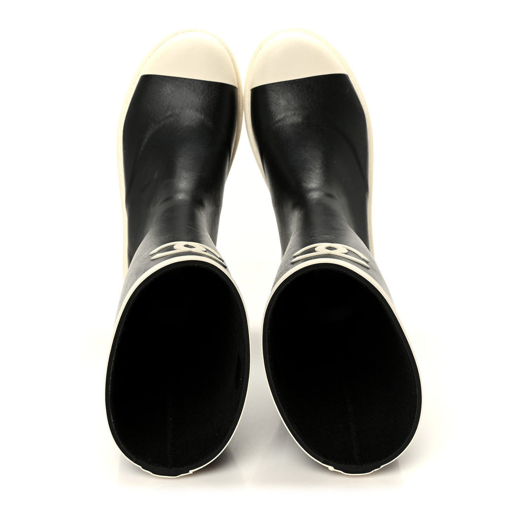 Caoutchouk CC High Boots 37 Black White
