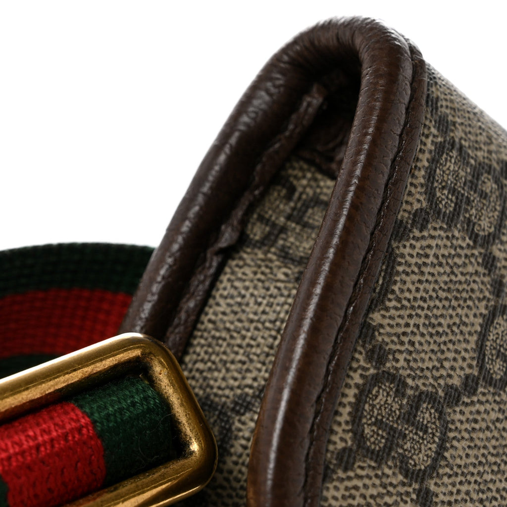 GG Supreme Monogram Neo Vintage Web Belt Bag Brown