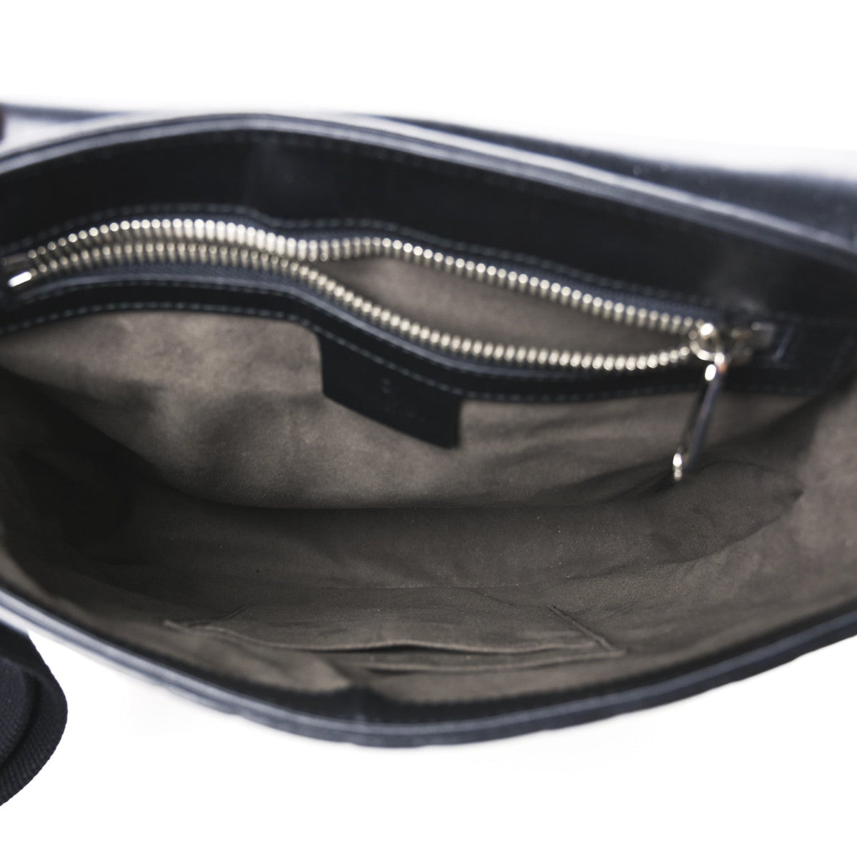 Guccissima Signature Single Buckle Flap Messenger Bag Black