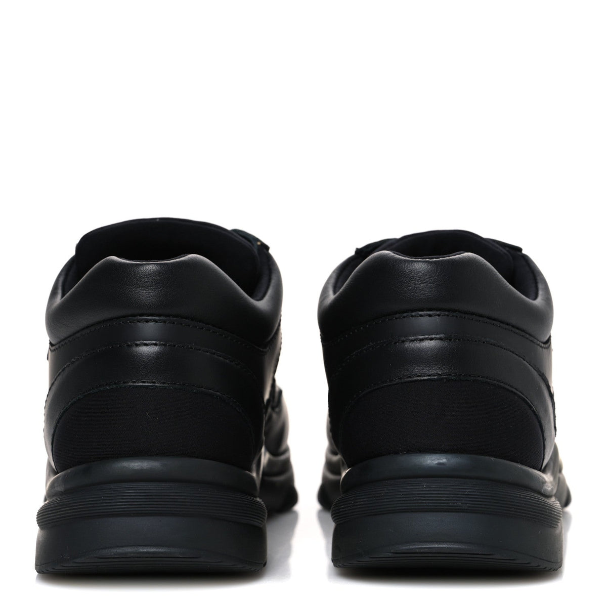 Lambskin Fabric CC Sneakers 36.5 Black