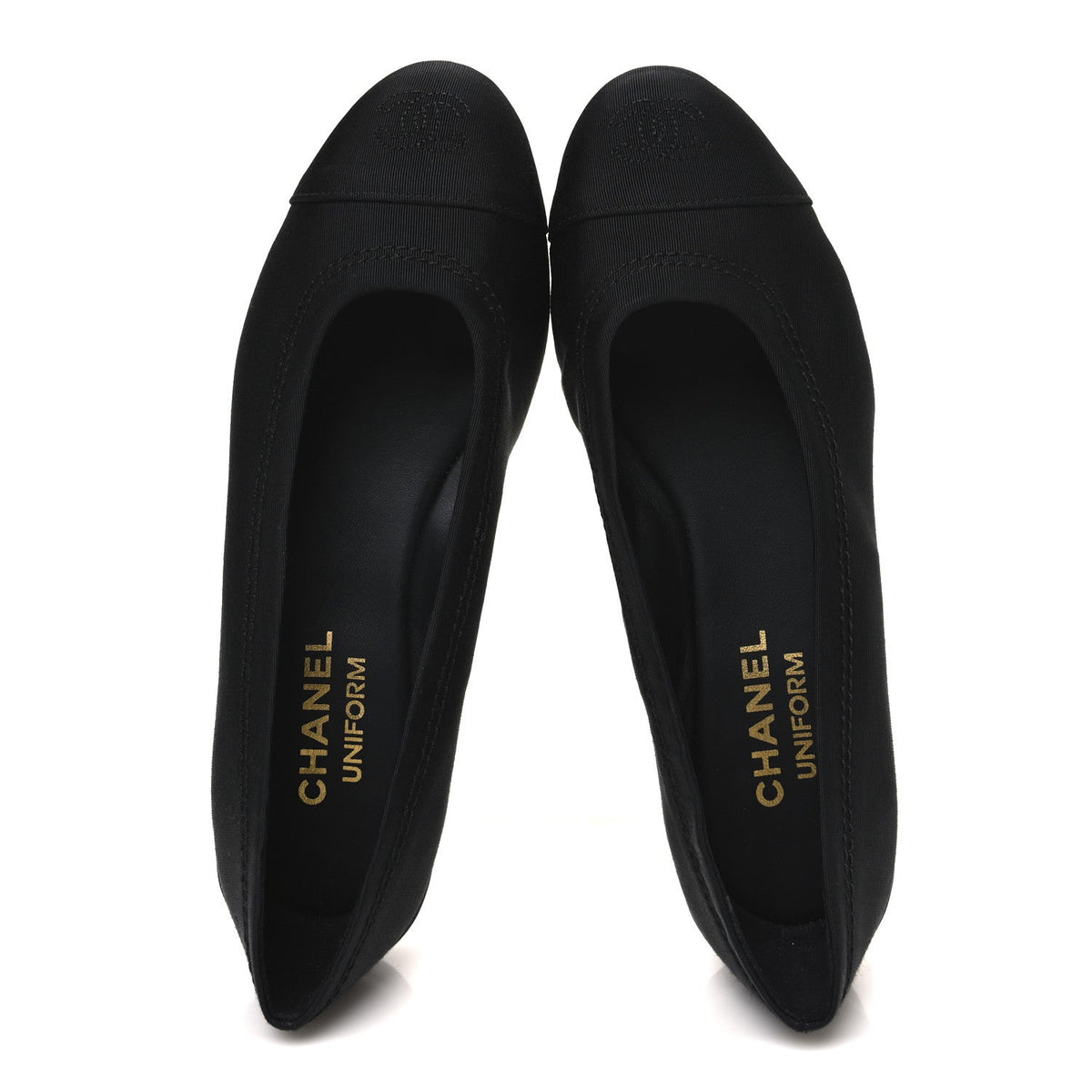 Grosgrain Cap Toe Uniform Ballerina Flats 36.5 Black