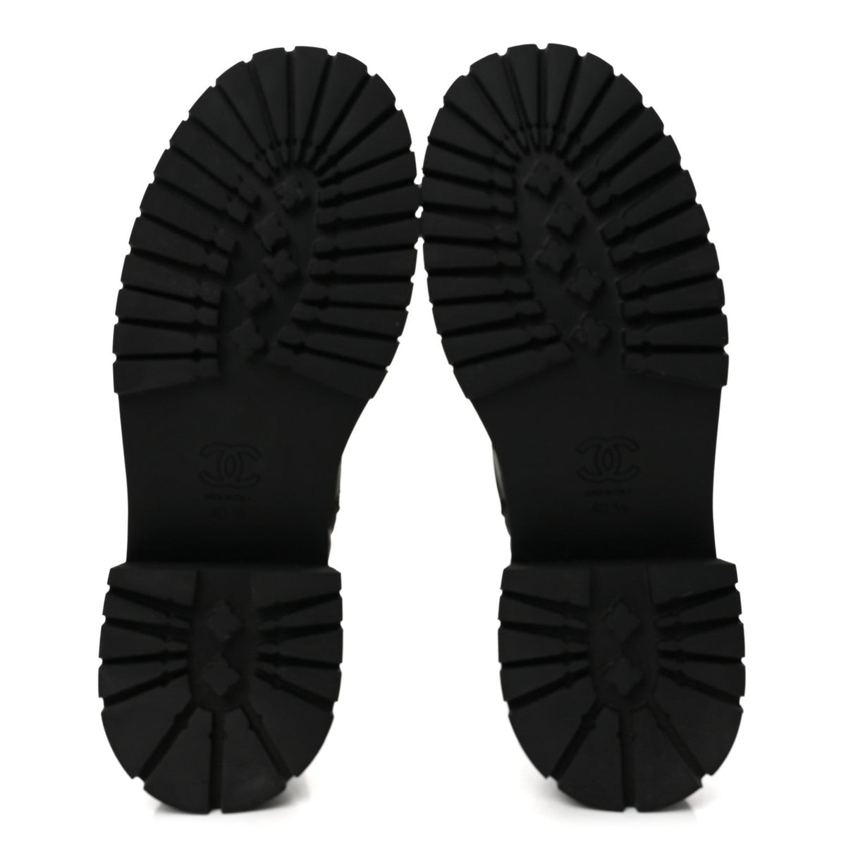 Calfskin Cap Toe Lace Up Combat Boots 40.5 Black