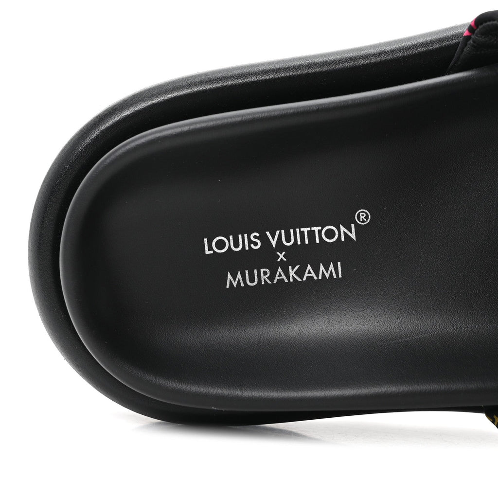 LV X TM Monogram Multicolor Pool Pillow Flat Comfort Mule 35 Black