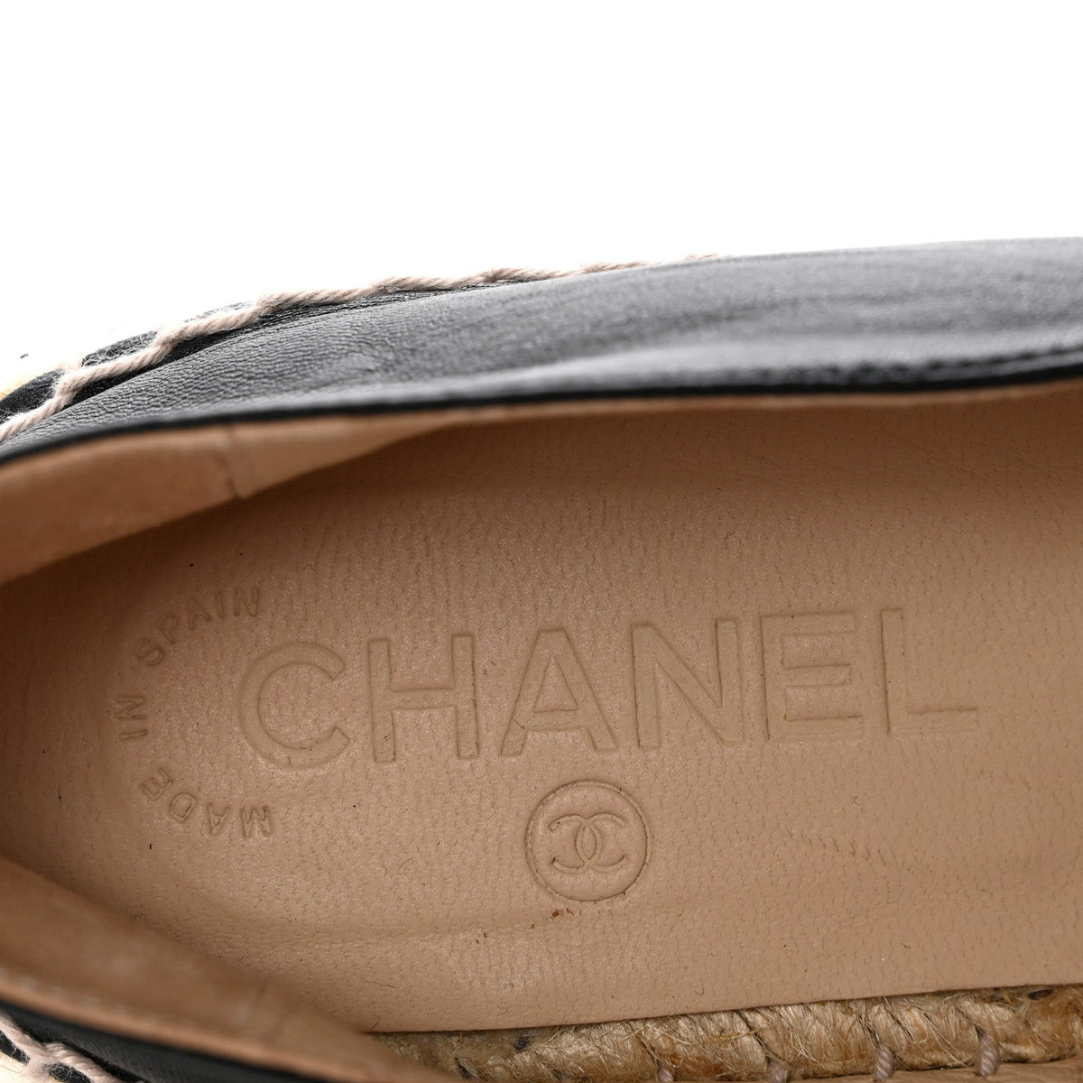 Lambskin CC Espadrilles 38 Black