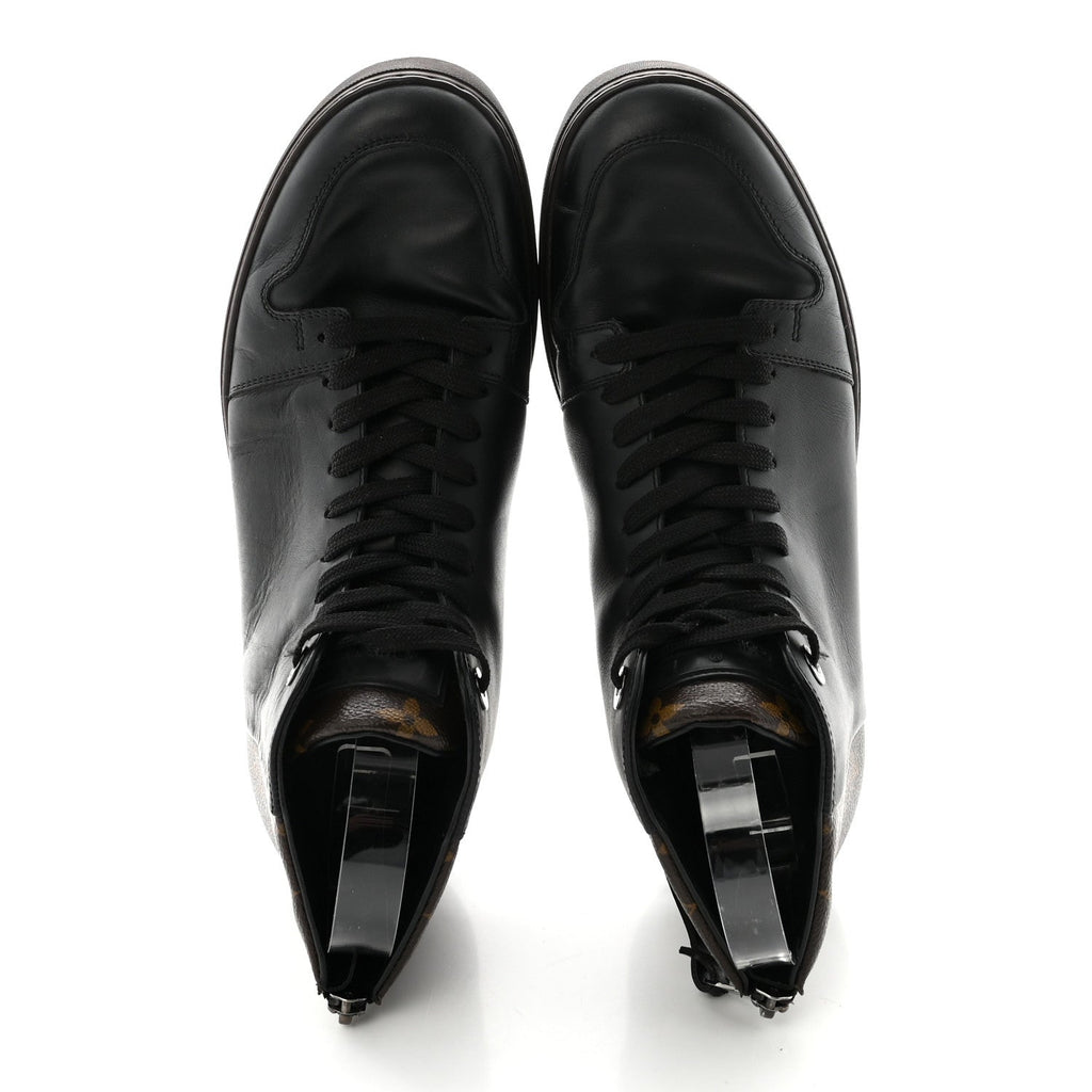 Calfskin Monogram Line-Up Sneaker Boot 6 Black