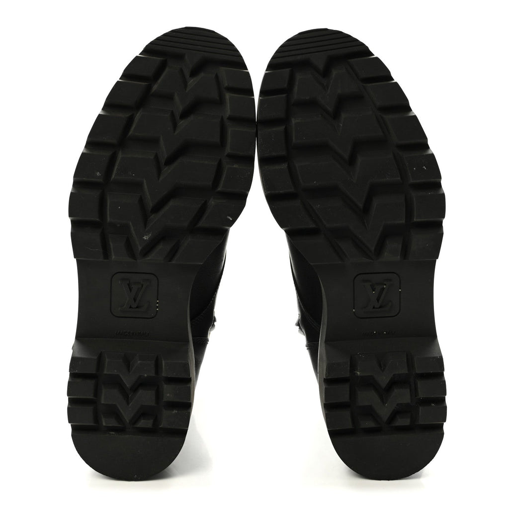 Calfskin Territory Flat Ranger Boots 38 Black