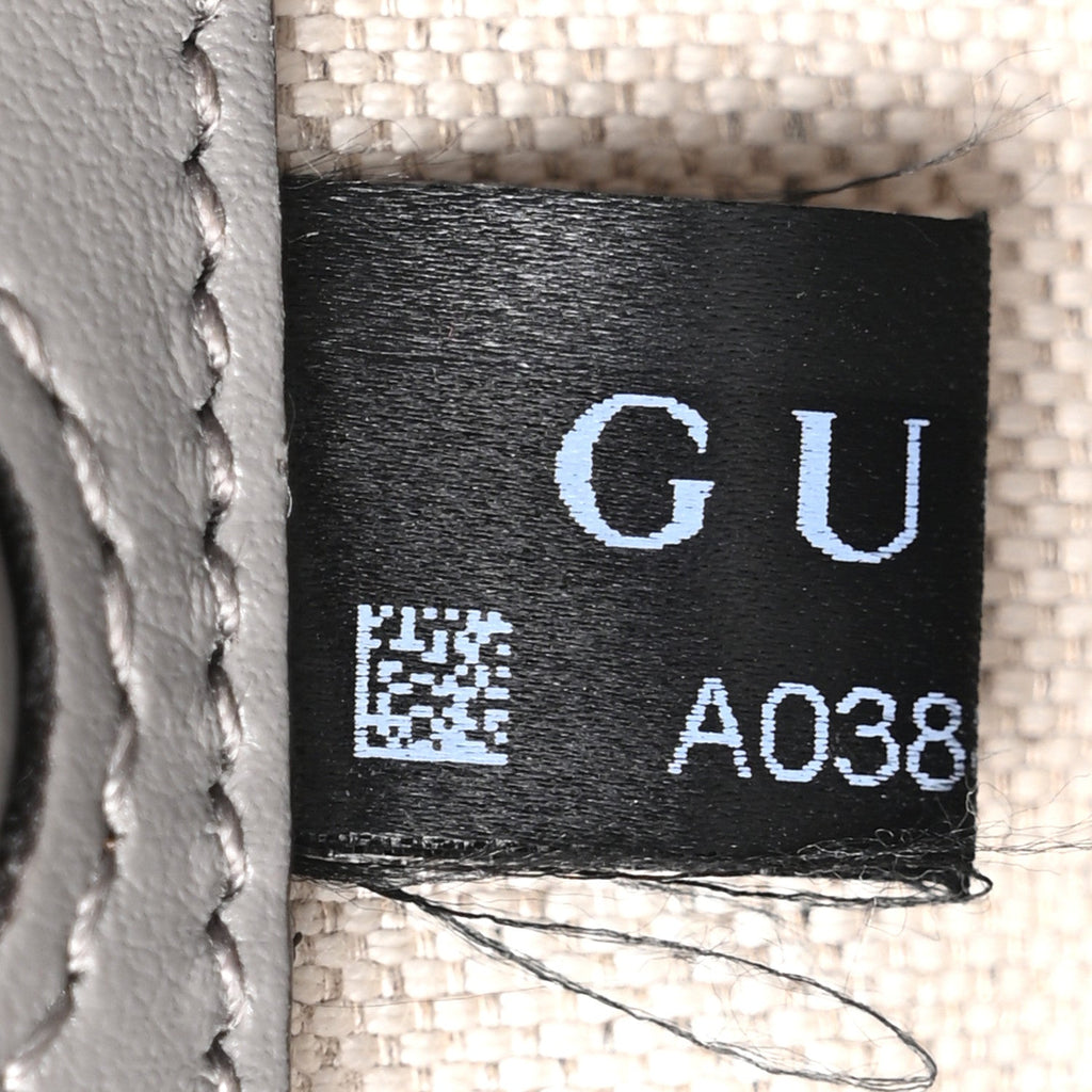 Calfskin GG Matelasse Small Slim Chain Shoulder Bag Dusty Grey Natural