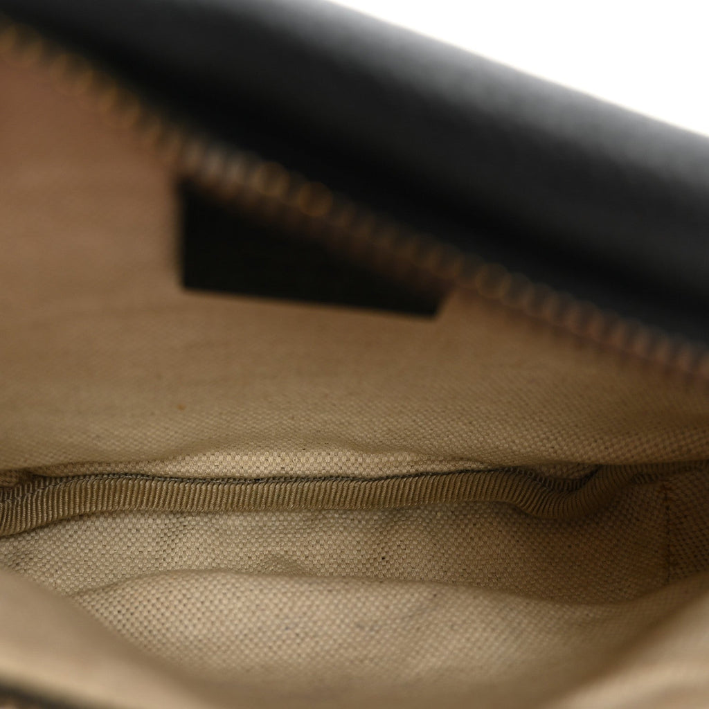 Grained Calfskin Small Logo Belt Bag Black