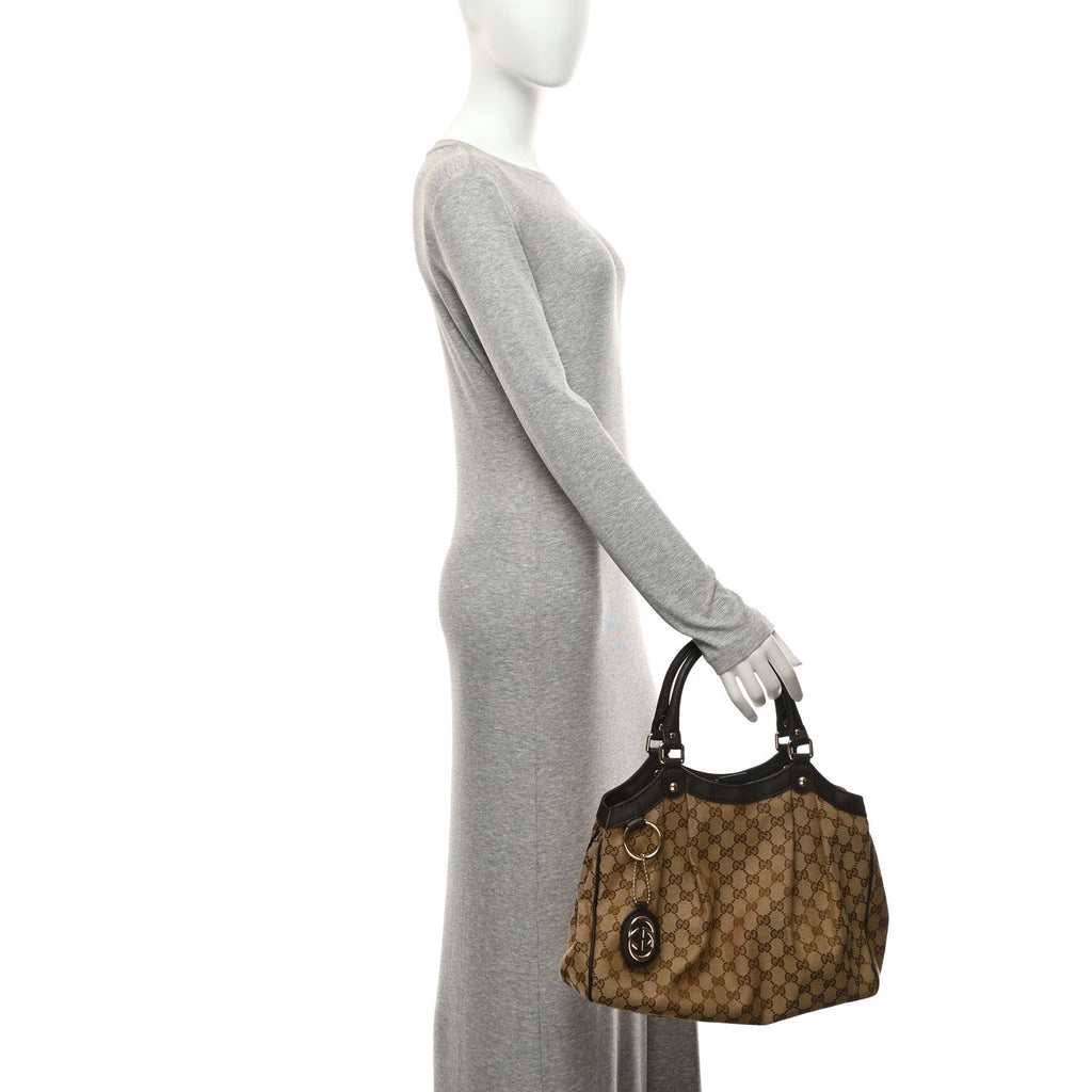 Monogram Medium Sukey Tote Dark Brown