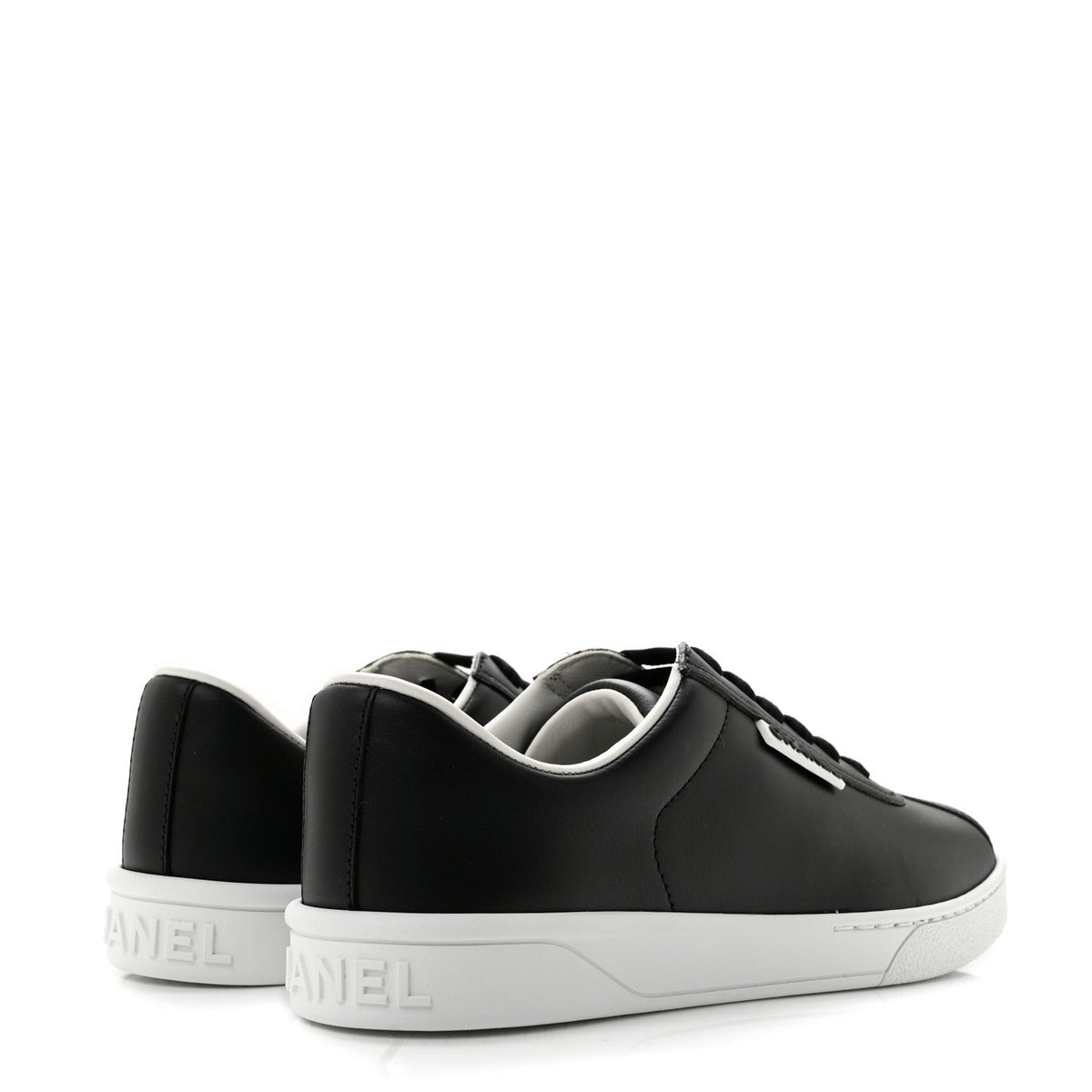 Calfskin CC Womens Sneakers 37 Black