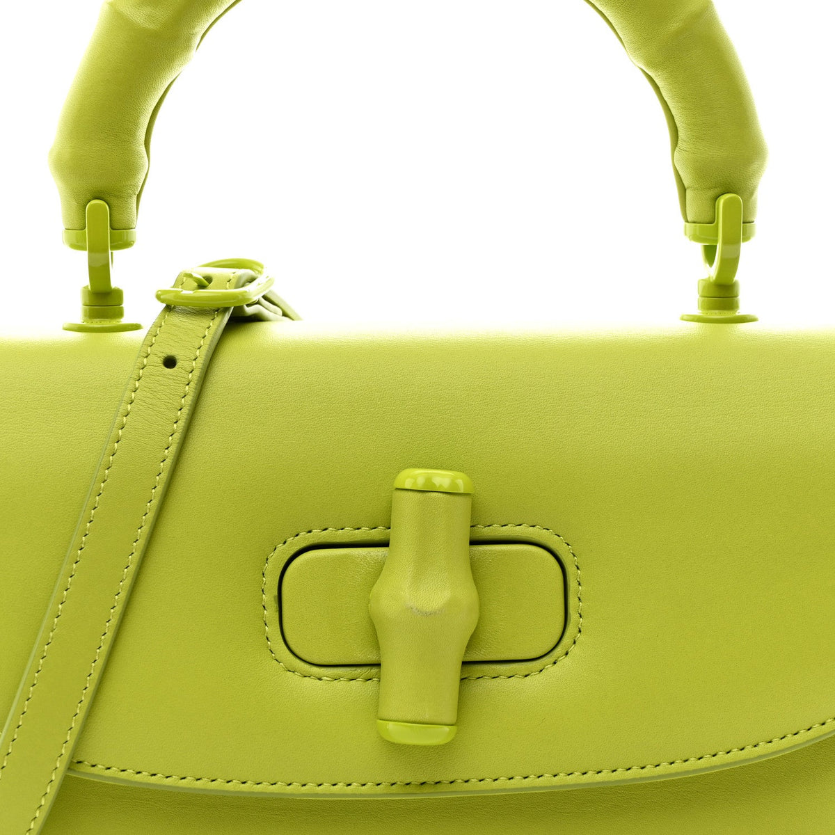 Calfskin Medium Bamboo Diva  Green