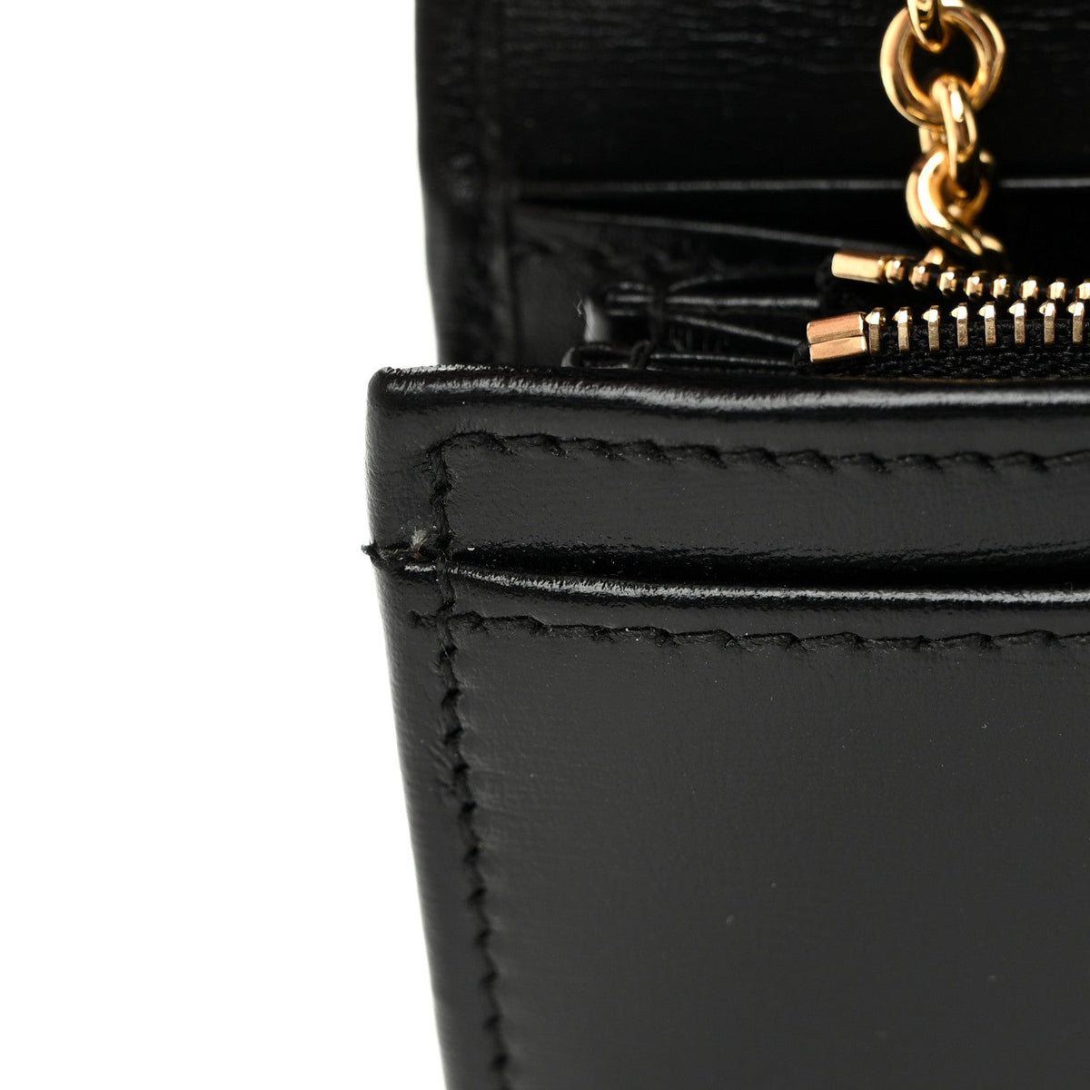 Calfskin Jackie 1961 Chain Wallet Black Black