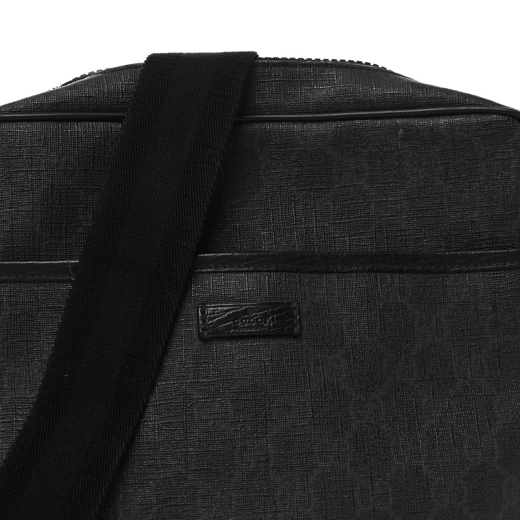 GG Supreme Monogram Messenger Bag Black Grey