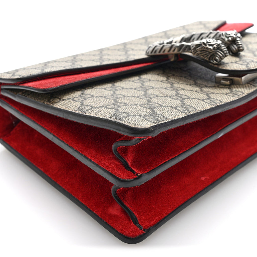 GG Supreme Monogram Small Dionysus Shoulder Bag Red