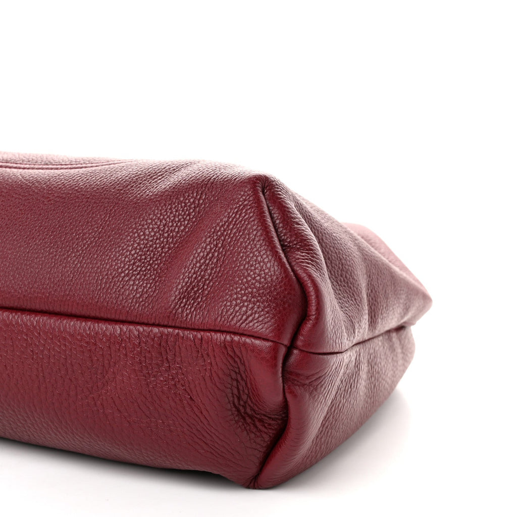 Grained Calfskin Softbit Maxi Shoulder Bag Rosso Ancora Red