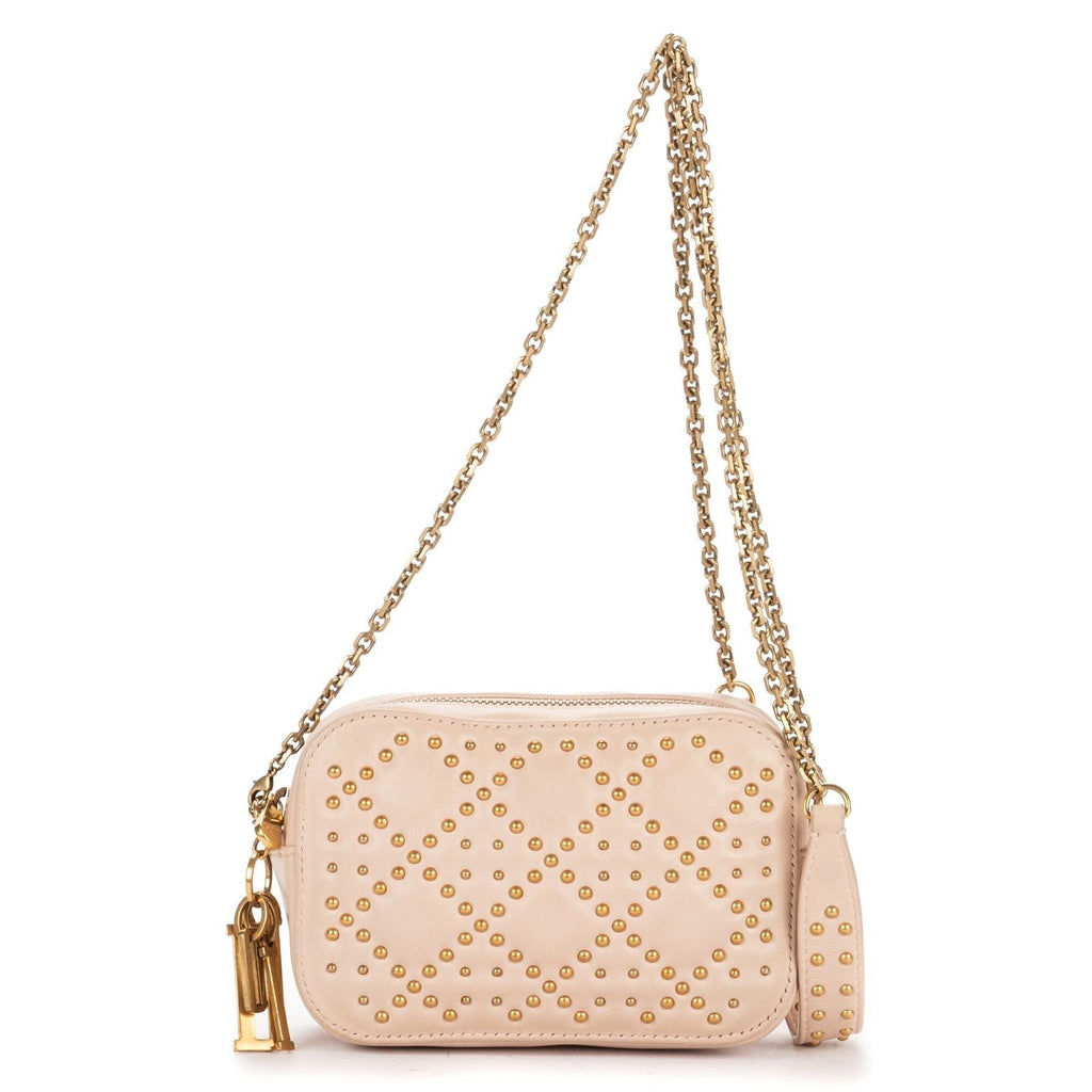 Dior Mini Studded Lady Dior Pink Cannage Leather Handbag