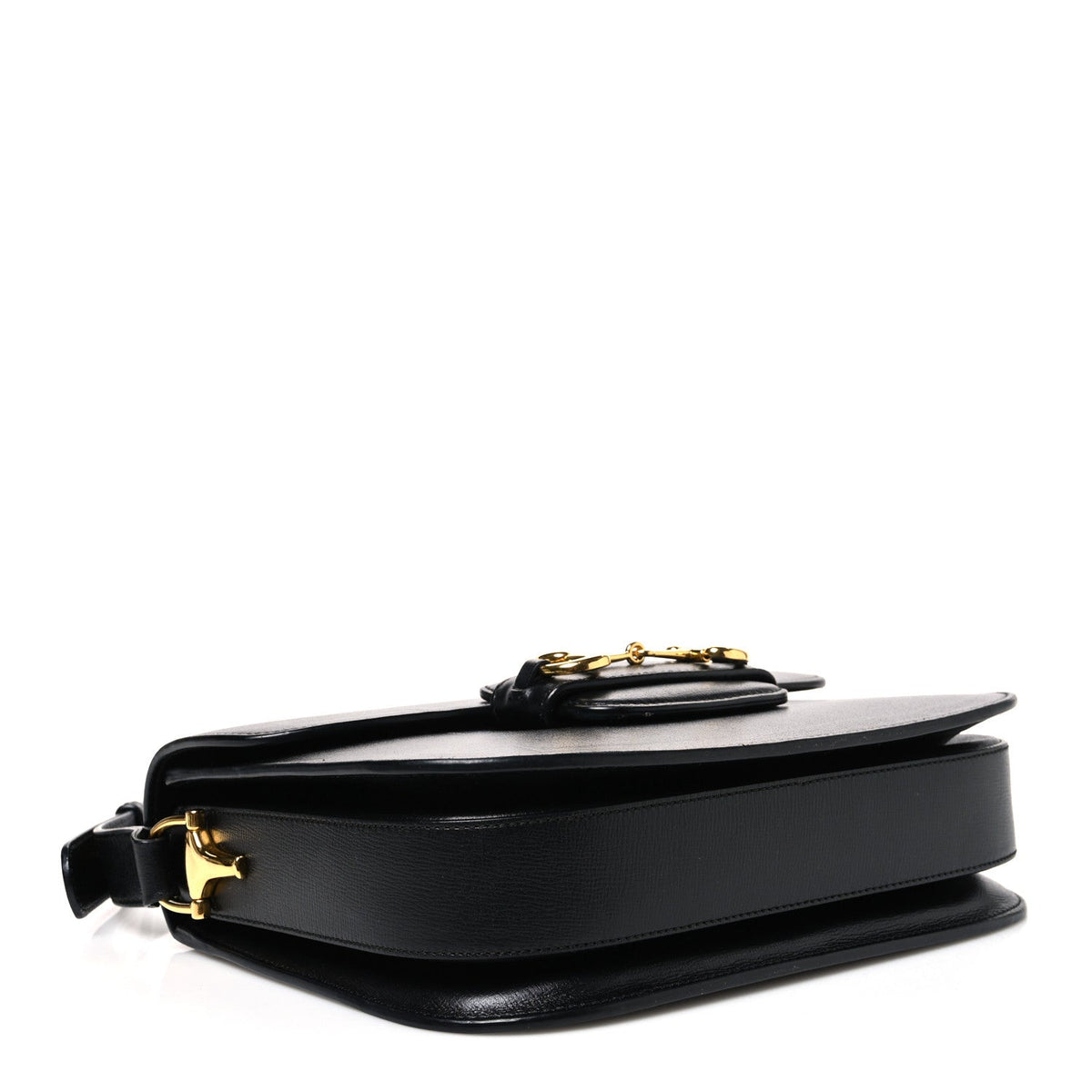 Azalea Calfskin Horsebit 1955 Shoulder Bag Black Black
