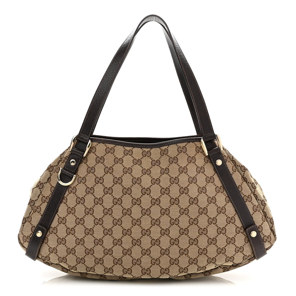 Monogram Medium Abbey Shoulder Bag Dark Brown