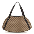 Monogram Medium Abbey Shoulder Bag Dark Brown