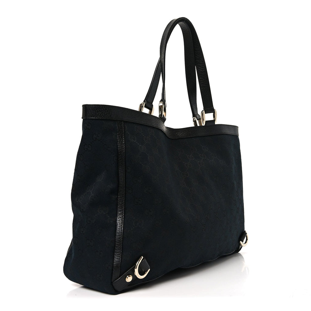 Monogram Large Abbey Tote Navy Black
